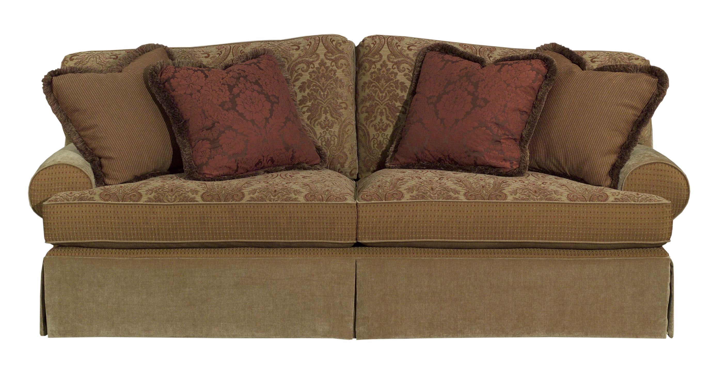 Kincaid Furniture Tulsa Skirted Stationary Sofa AHFA Sofa